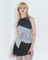 チェーンリンクレイヤードトップ / Chain Link Layered Top _ Grey
