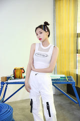 メッシュスリーブレストップ/TOP(6518) mesh sleeveless top