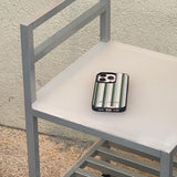 epoxy green & blue stripe pattern case