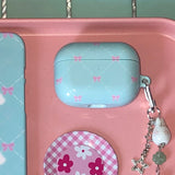 ビンテージリボンエアポッズケース / vintage ribbon airpods case (blue)