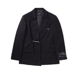Buckle suit jacket - Black (4622117732470)