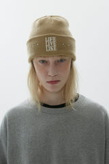スタッドロゴビーニー / Stud Logo Beanie, Beige