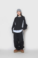 2wayナイロンスェットシャツ / two-way nylon sweatshirt