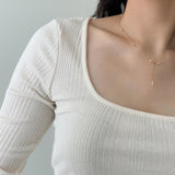 Y PEARL 14K GOLDFILLED NECKLACE (6681233490038)