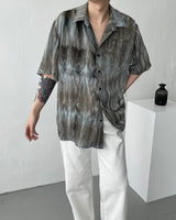 EV クラックタイダイ半袖シャツ / EV Crack Tie Die Short-Sleeved Shirt (2 colors)