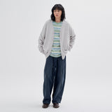 Check logo side pocket cardigan C5 Gray (6615966187638)