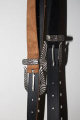 antique suede belt (3 color)
