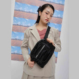 Luna shirring cross baga (black) (6684442755190)