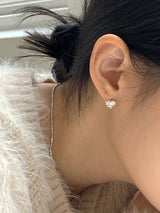 [92.5silver] crump heart earrings (medium)