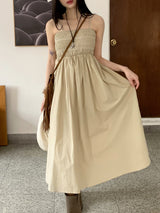 タイプスモーキングロングドレス長袖カーディガンセット / [2 SET] Type Smoking Long Dress Long-Sleeved Cardigan Set