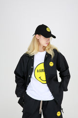 SMILE COACH JACKET (BLACK) (6699088543862)