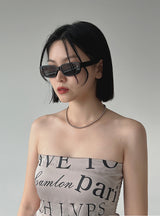 スリム スクエア サングラス / Slim Square Sunglasses (2color)