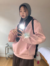 [Brushed lining] Restin overfit hooded t-shirt