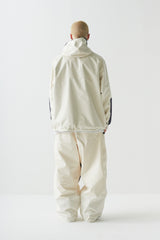 ウィンドブレーカーフーデッドリバーシブルジャケット/BSR2223FWJK036 TWAN WINDBREAKER HOODED REVERSIBLE JACKET CREAM/BLACK