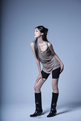 04.DRAPE DRESS TOP MOCHA