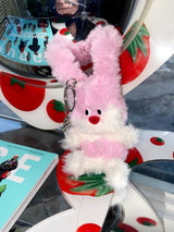 Pink rabbit key ring