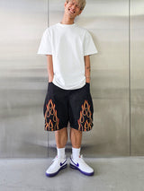 フレイム刺繡バミューダパンツ/VENTIQUE Flame embroidery Bermuda Shorts 2color
