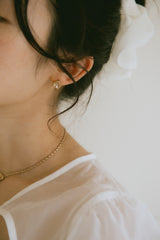 [MADE] タイニーリボンピアス (14k gold plated)