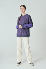 ノベルティエルボーカットスウェットシャツT61/Novelty Elbow-Cut Sweatshirt T61 Purple