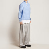 ワイドフィットツータックプリーツスウェットパンツ/DAMP WIDE FIT TWO-TUCK PLEAT SWEAT PANTS