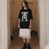 サテンレースミディスカート /Satin Lace midi skirt [3 Color]