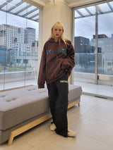 VENTIQUE Toenail embroidery fleece hood 4color (6636692897910)