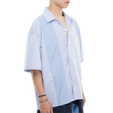 スプライス 半袖シャツ ブルー / SPLICED SHORT SLEEVE SHIRT (BLUE) (4518711263350)