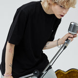 オーバーフィットレタリングショートスリーブT/OVERFIT LETTERING SHORT-SLEEVED T-BLACK