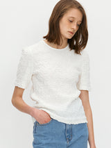 Puff crinkle top - Black (6699406819446)