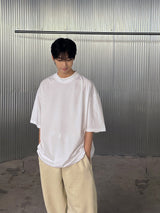 3 タップハイネックシルケットTシャツ