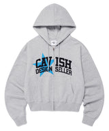 W VARSITY ZIP UP HOODIE GREY(CV2DFFM481A)