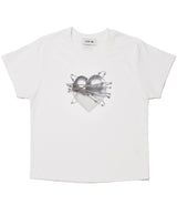 3DハートTシャツ/LEKIM 3D HEART T-SHIRT WHITE (WOMAN)