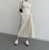 Bye pocket nylon skirt [2 colors]