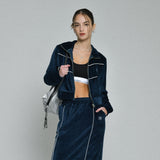 velvet zip-up (navy)