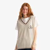 ミドルチェリーⅤネックニットベスト／MIDDLE CHERRY V-NECK KNIT VEST [BEIGE]