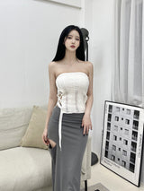 ストラップスリットマキシロングスカート/772. Strap slit maxy long sk (2color)