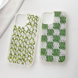 CHECKERBOARD HARD JELL CASE_GREEN
