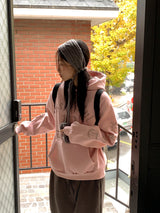[Brushed lining] Restin overfit hooded t-shirt