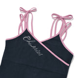 RIBBON POINT TERRY SLEEVELESS [DARK NAVY]