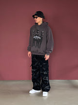 [UNISEX] ウォッシングコーデュロイカーゴジョガーワイドパンツ