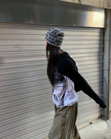 Crop hood knit