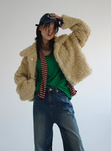 エッグファージャケット/Egg Fur Jacket (2color)