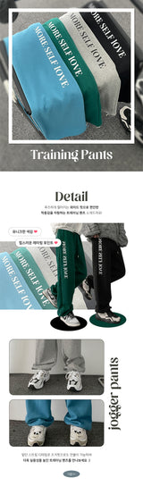 Roll key ring lettering banding pants
