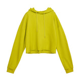 オールインワンクロップドフーディ/FL All-in-One Cropped Hoodie (4 colors)
