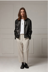 Low-cut leather jacket (4622119731318)