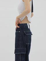 ダイイングカーゴドウデニムパンツ/Dyeing X Cargo dough Denim Pants (2color)