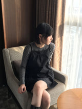 レイヤードノースリーブワンピース