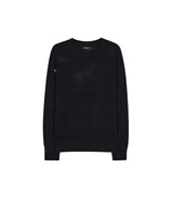 WAFFLE FISHNET SWEATER BLACK (6691447144566)