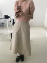 Harney button long skirt 