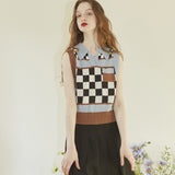 Gingham Knit Vest (6681257115766)